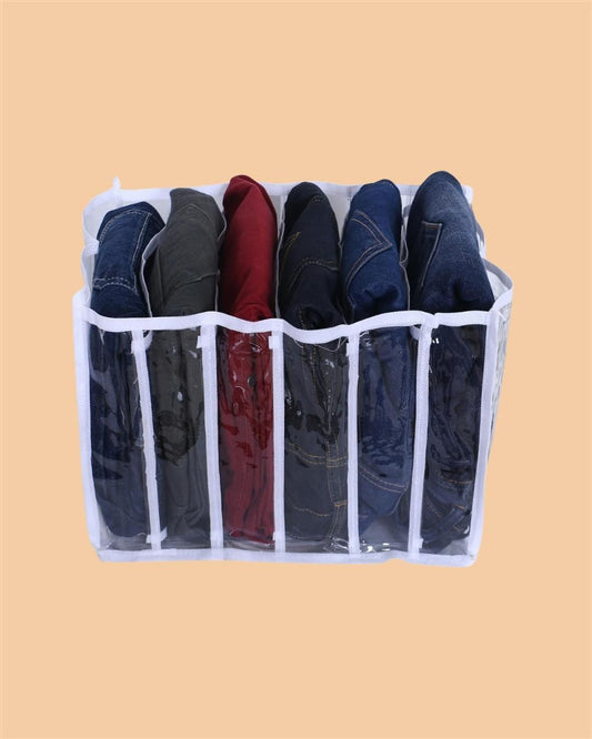 6 Grids Folding Clothes Organizer